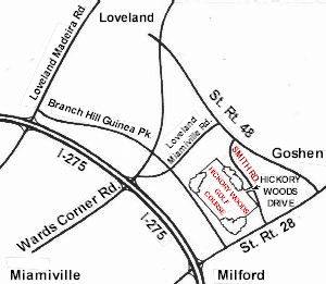 Hickory Woods Golf Course Directions - Loveland, OH Map